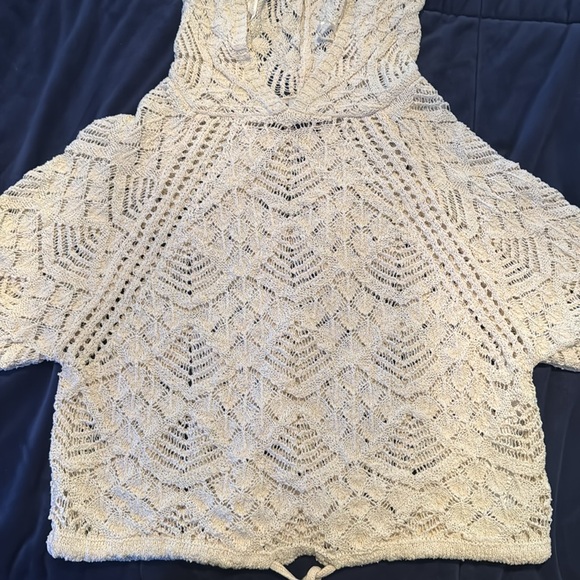 ZARA POINTELLE KNIT HOODIE ECRU SIZE S | 5802/034 - Picture 3 of 6